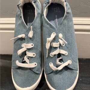 Time and Tru Kids Denim Blue Sneakers